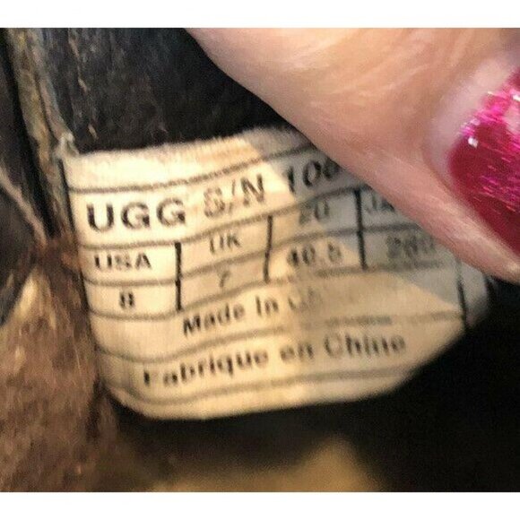 UGG SULLIVAN STOUT Brown Shearling Lined Leather Lace Up Boots Mens 8 (w1c) - Picture 10 of 10